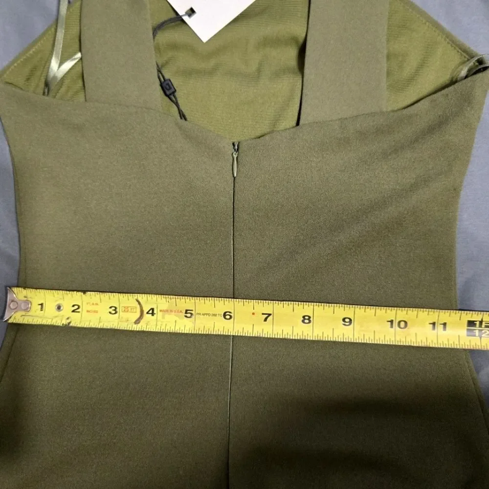 Dance And Marvel Sleeveless Olive Bodycon Dress NWT Sz Small